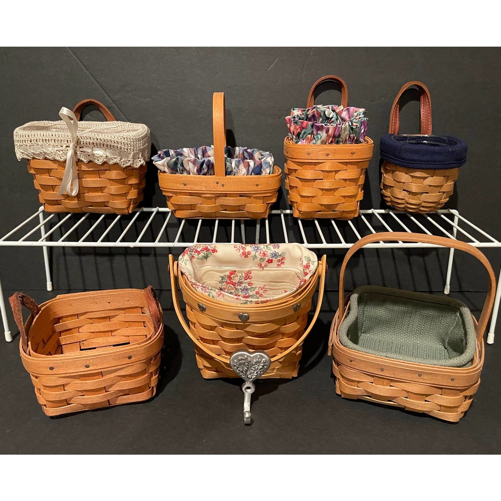 LONGABERGER - Lot of 7 Baskets Liners & Protectors    1995-2004